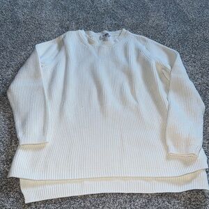 NWOT: JANE: 100% COTTON SHAKER STITCH RAGLAN SLEEVE SWEATER